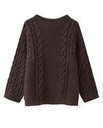 Cable Knit Bell Sleeve Slouchy Sweater
