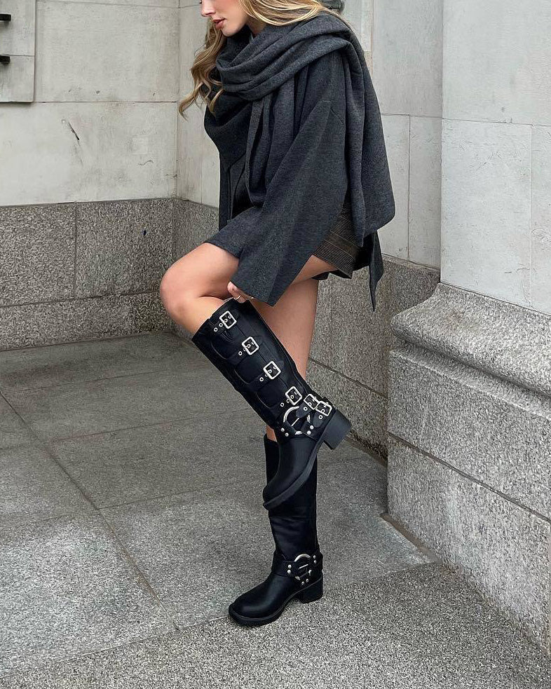 Asymmetric Scarf Cropped Knitted Jacket