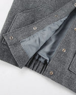 Heather Gray Oversized Wool Coat