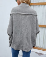 Solid Bat Sleeves Open Front Cardigan
