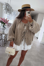 Cute Front Bow-tie Knit Cardigan