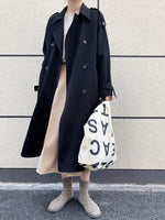Double-Breasted Mid-Length Trench Coat