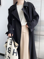 Double-Breasted Mid-Length Trench Coat