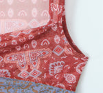 Red Geo Print Mini Dress
