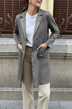 Casual Suede Trench Coat