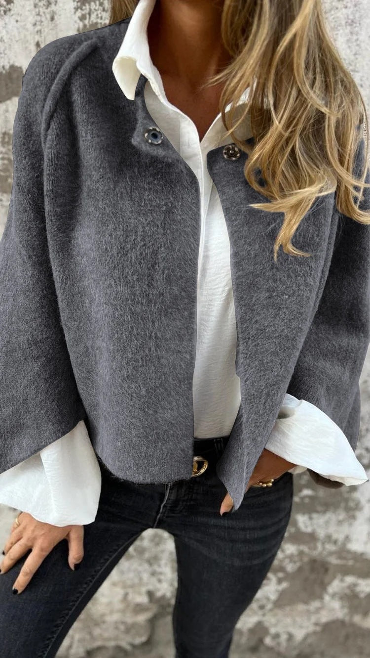 Soft Cashmere Long Sleeve Jacket