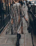 Three Quarter Sleeve Party Sequined Kimono Jacket