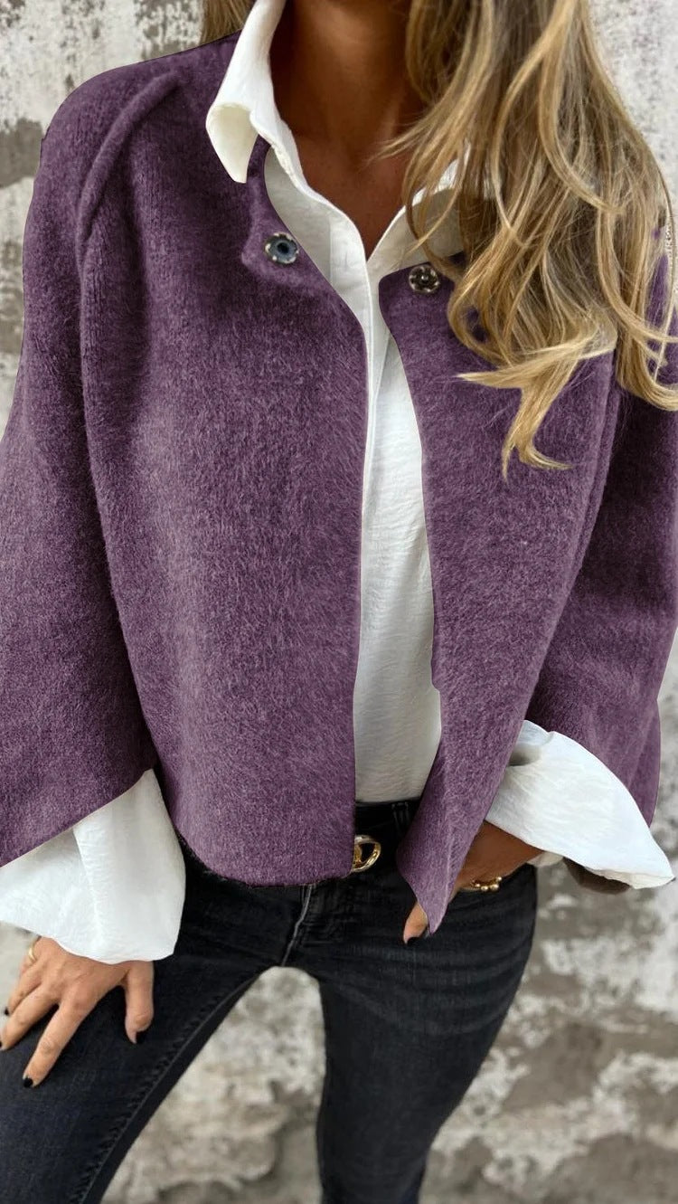 Soft Cashmere Long Sleeve Jacket