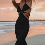 Elegant Bandage Bodycon Knitted Midi Dress