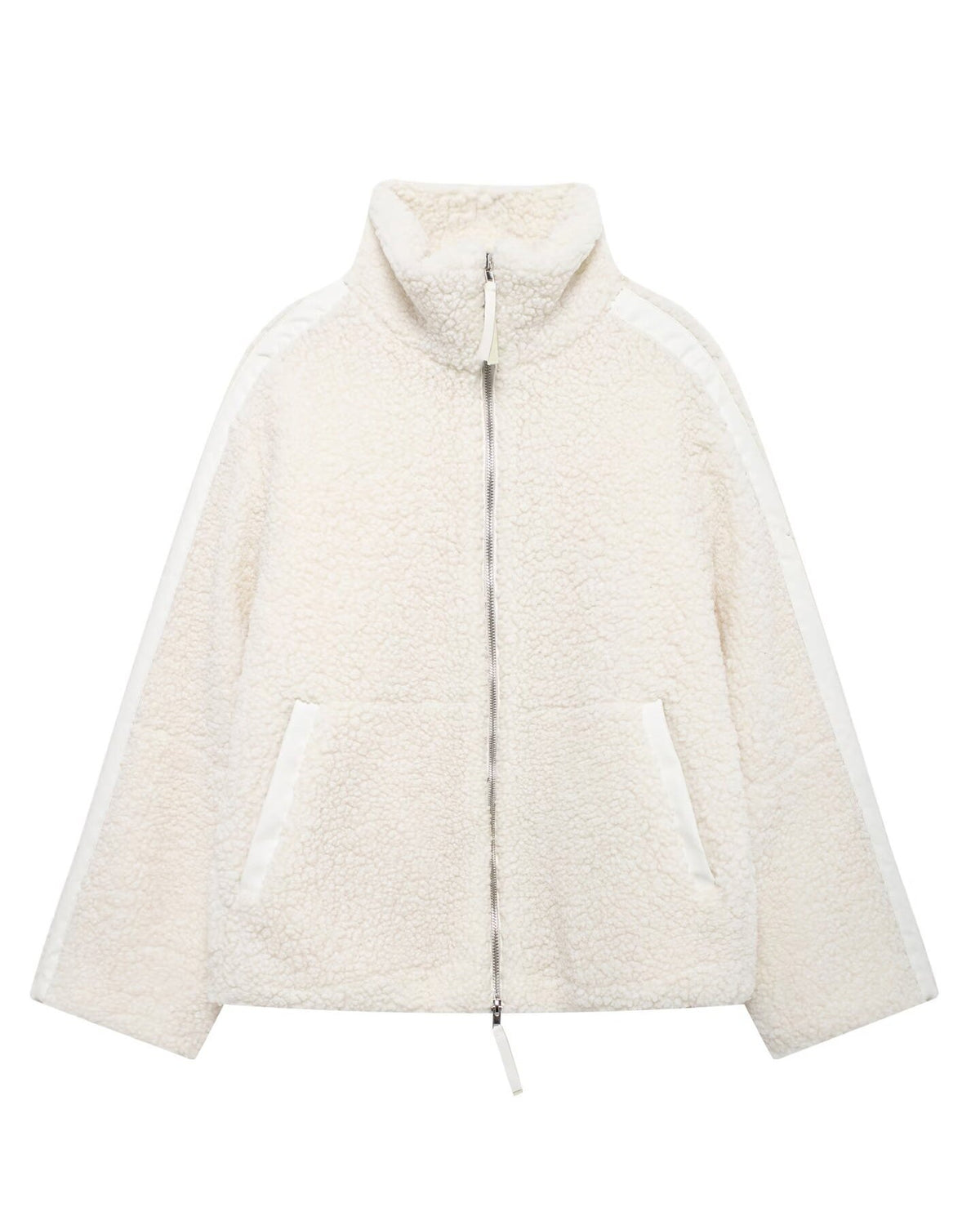 Casual Front Zipper Fleece Coat