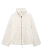 Thermal Front Zipper Placket Fleece Jacket