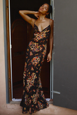 Black Floral Maxi Dress