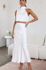 Chic Satin Esther Top + Maxi Skirt Set