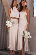 Chic Satin Esther Top + Maxi Skirt Set