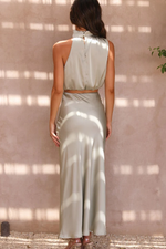 Chic Satin Esther Top + Maxi Skirt Set
