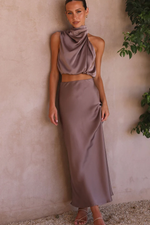 Chic Satin Esther Top + Maxi Skirt Set