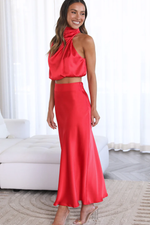 Chic Satin Esther Top + Maxi Skirt Set