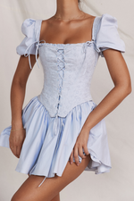 Baby Blue Corset Mini Dress