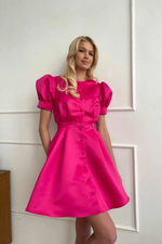 Solid Button Down Midi Dress