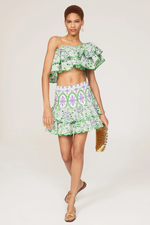 Crochet Lace Crop Top and Skirt Ruffle Set