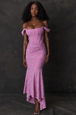 Rose Pink Ruched Bodycon Maxi Dress