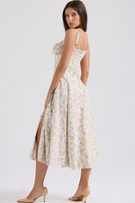 Solid Bustier Slip Midi Sundress