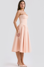 Elegant Pleated Waist Corset Sundress
