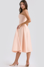 Elegant Pleated Waist Corset Sundress
