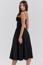 Elegant Pleated Waist Corset Sundress