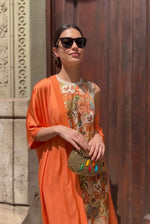 Retro Floral Sleeveless Midi Dress