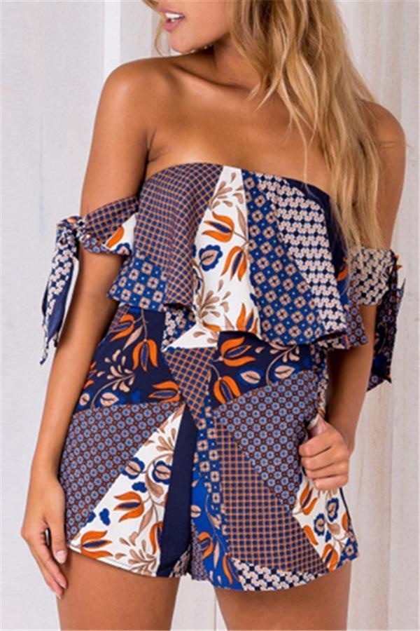 Bohemia Off Shoulder Rompers