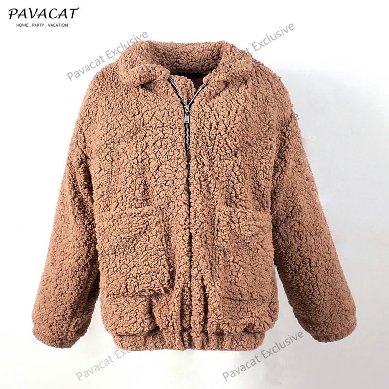 Faux Fur Front Zipper Coat