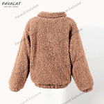 Faux Fur Front Zipper Coat