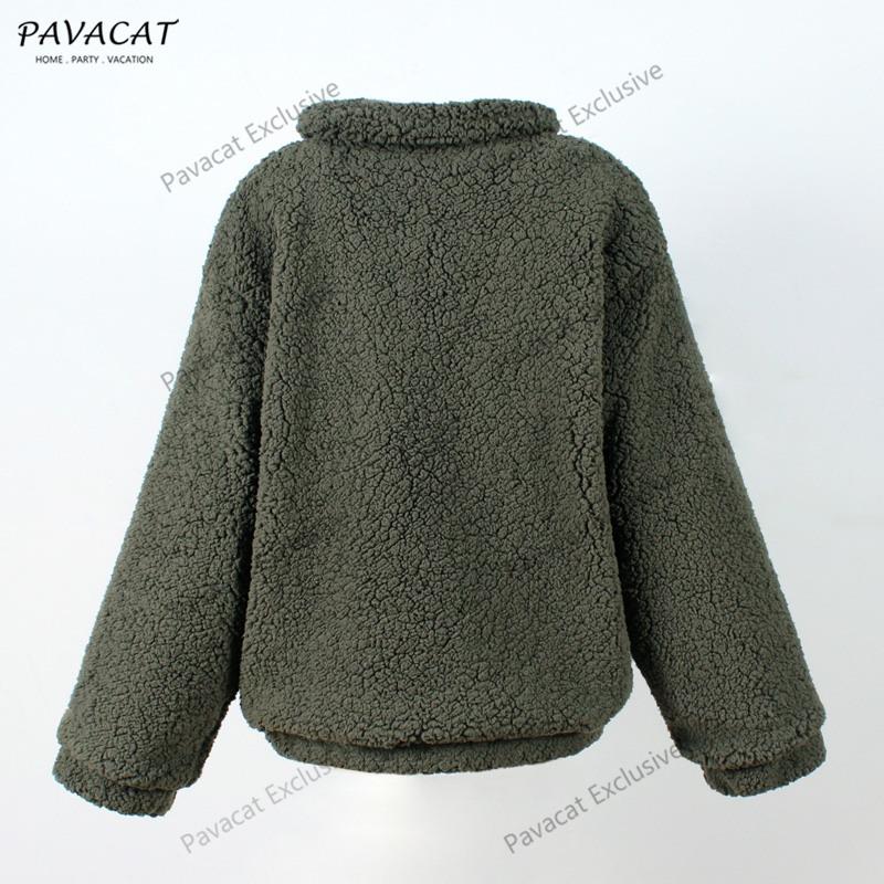 Faux Fur Front Zipper Coat