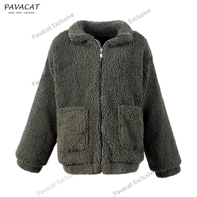 Faux Fur Front Zipper Coat