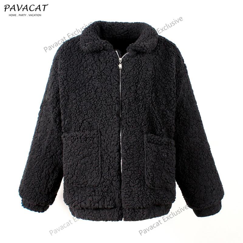 Faux Fur Front Zipper Coat