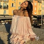 Elegant Off Shoulder Long Sleeves Mini Dress