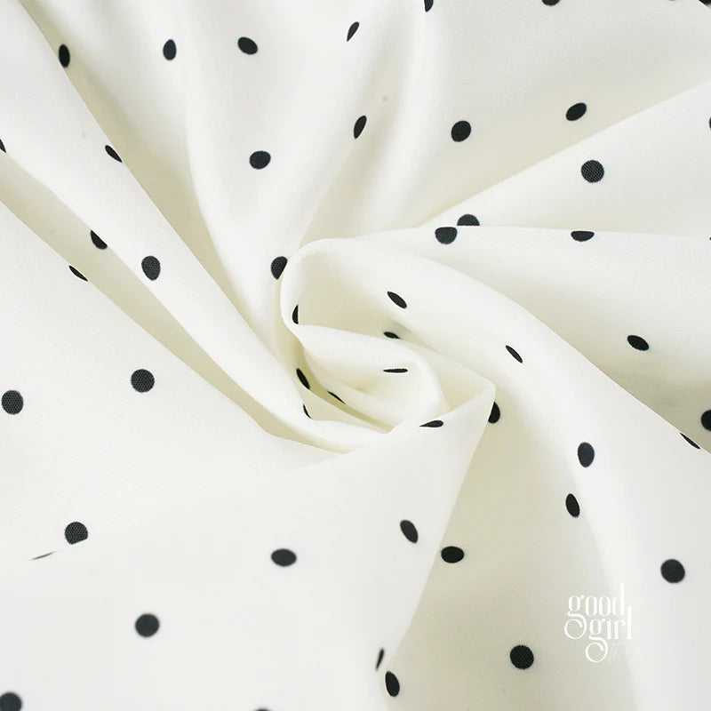 White Polka Dot Mini Dress