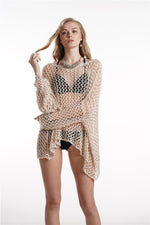Sheer Crochet Knitted Beach Overall Top