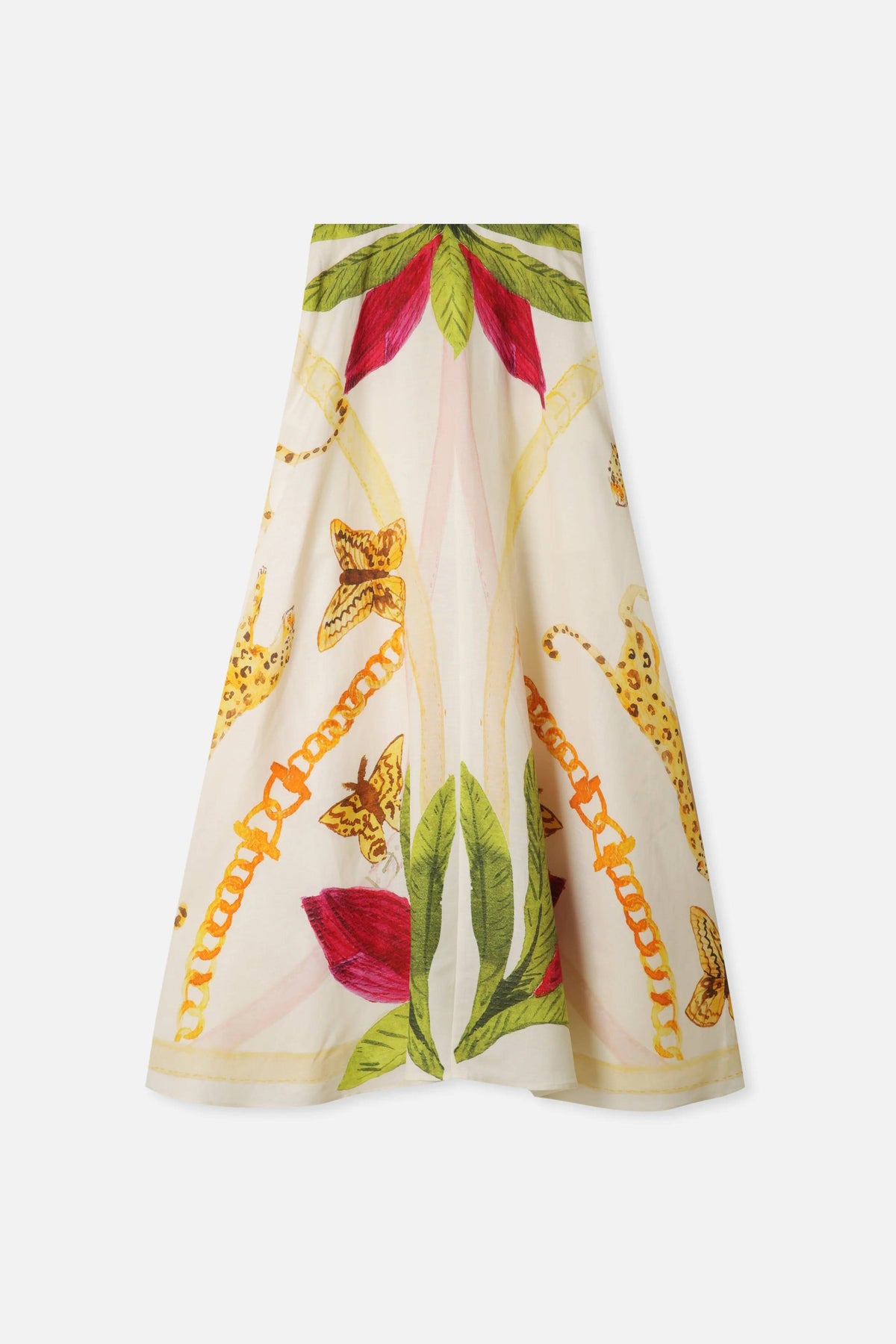 Abstract Printed Crop Top And Skirt Two-Piece Set