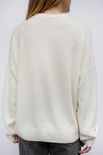 Beige Bow Knit Sweater