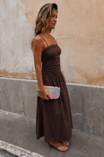 Chocolate Slip Midi Dress