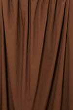 Chocolate Pleated Slip Midi Dress