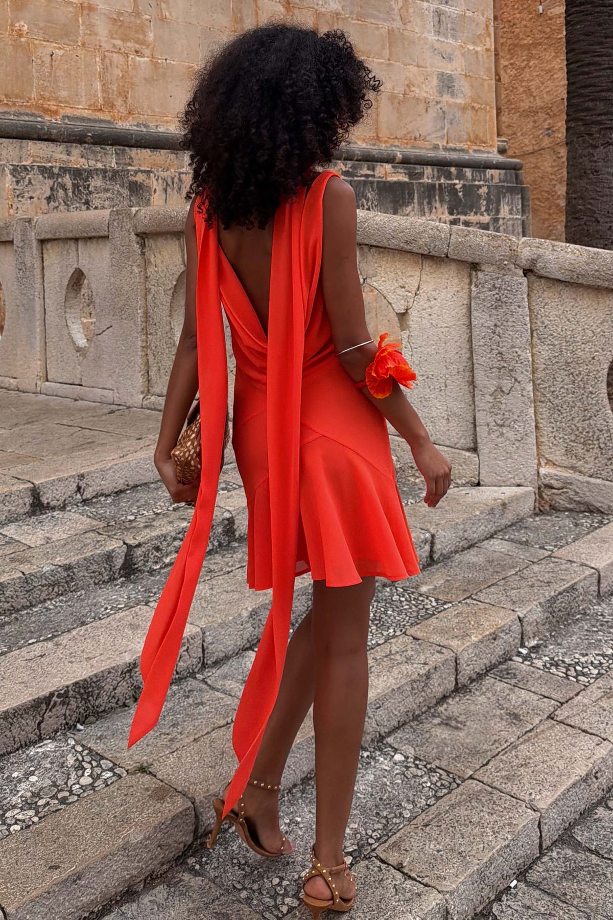 Tomato Red Mini Dress