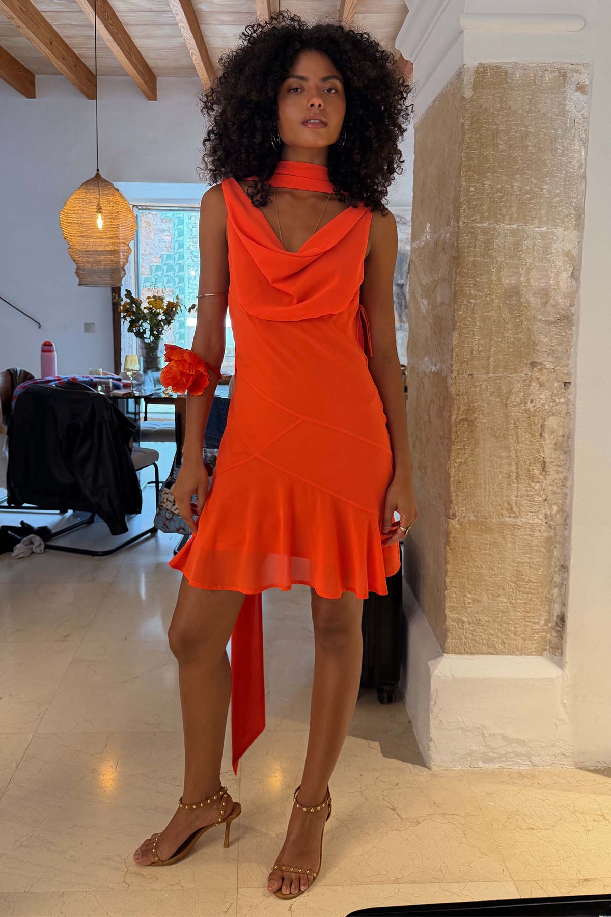 Tomato Red Mini Dress
