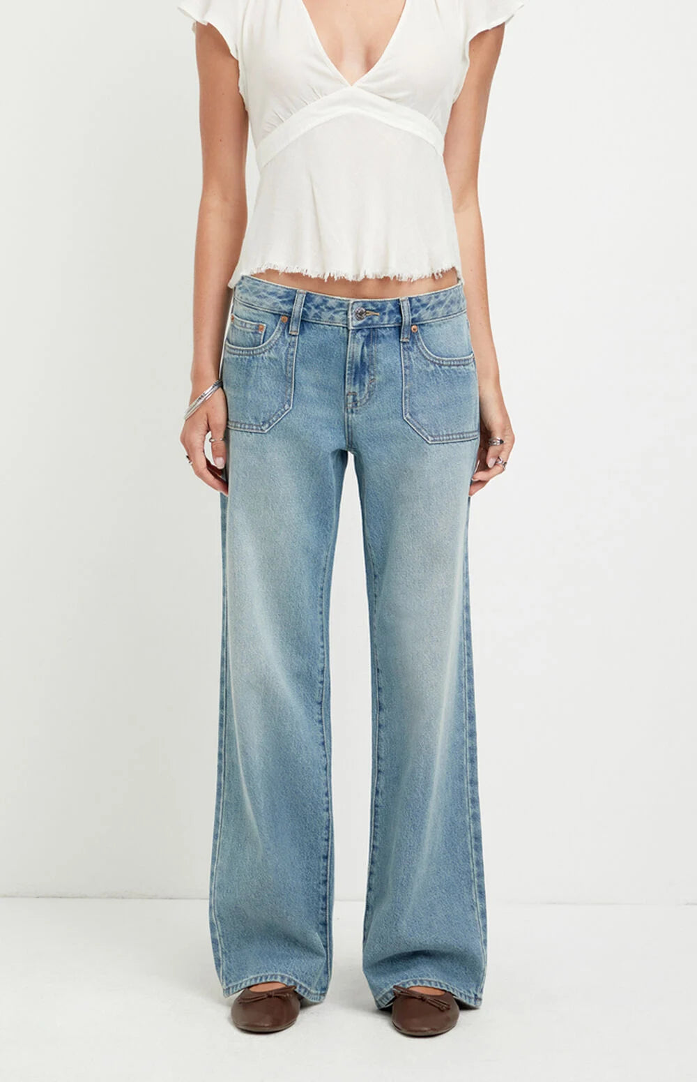 Light Blue Washed Denim Jeans