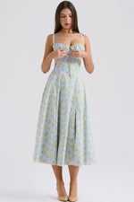 Solid Bustier Slip Midi Sundress
