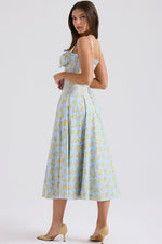 Solid Bustier Slip Midi Sundress