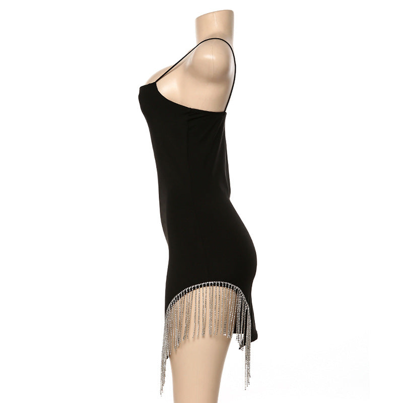 Chic Tassel Trim Bodycon Dress