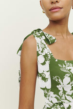 Spring Floral Sleeveless Midi Dress